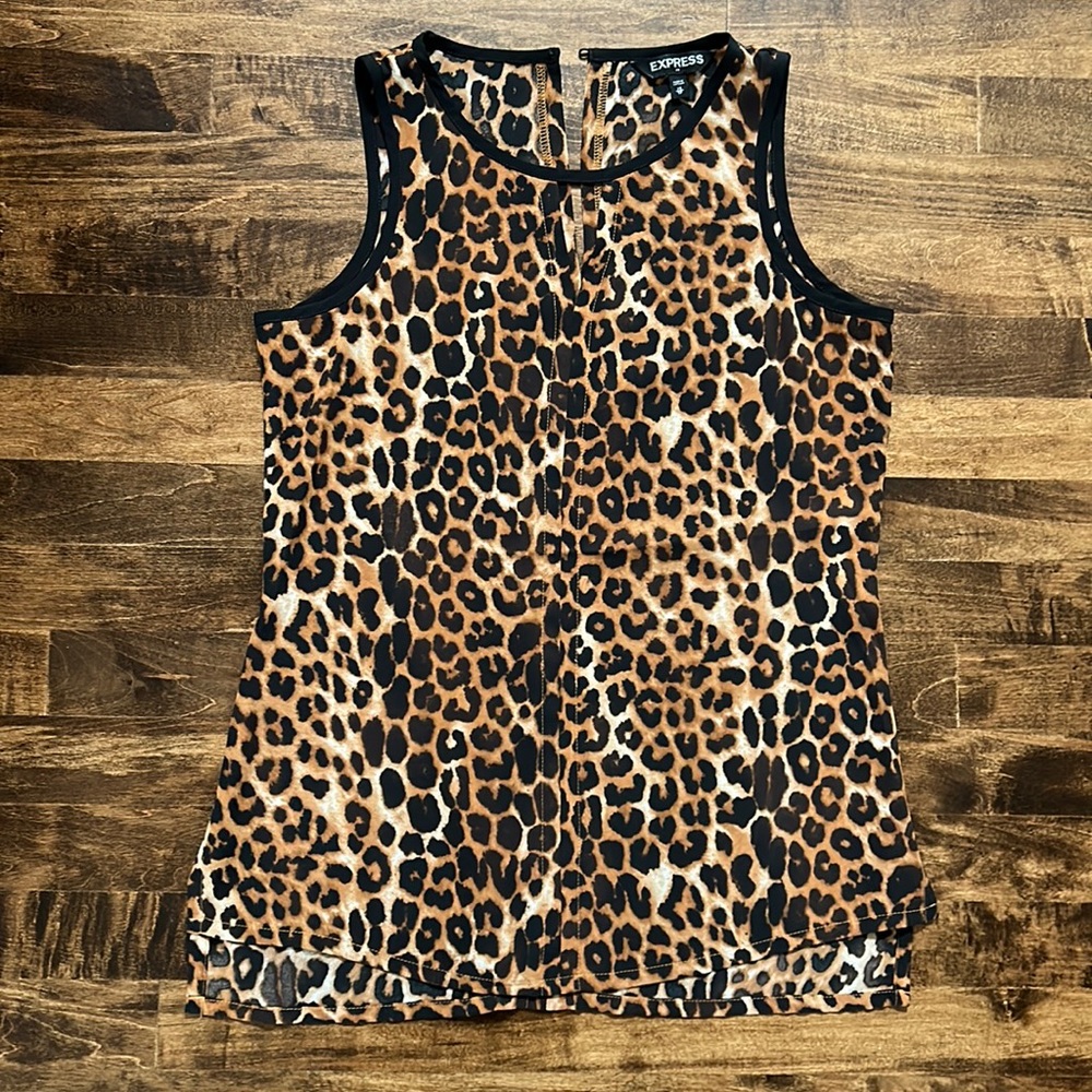 Women’s Express leopard dress tank XS